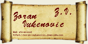Zoran Vukenović vizit kartica